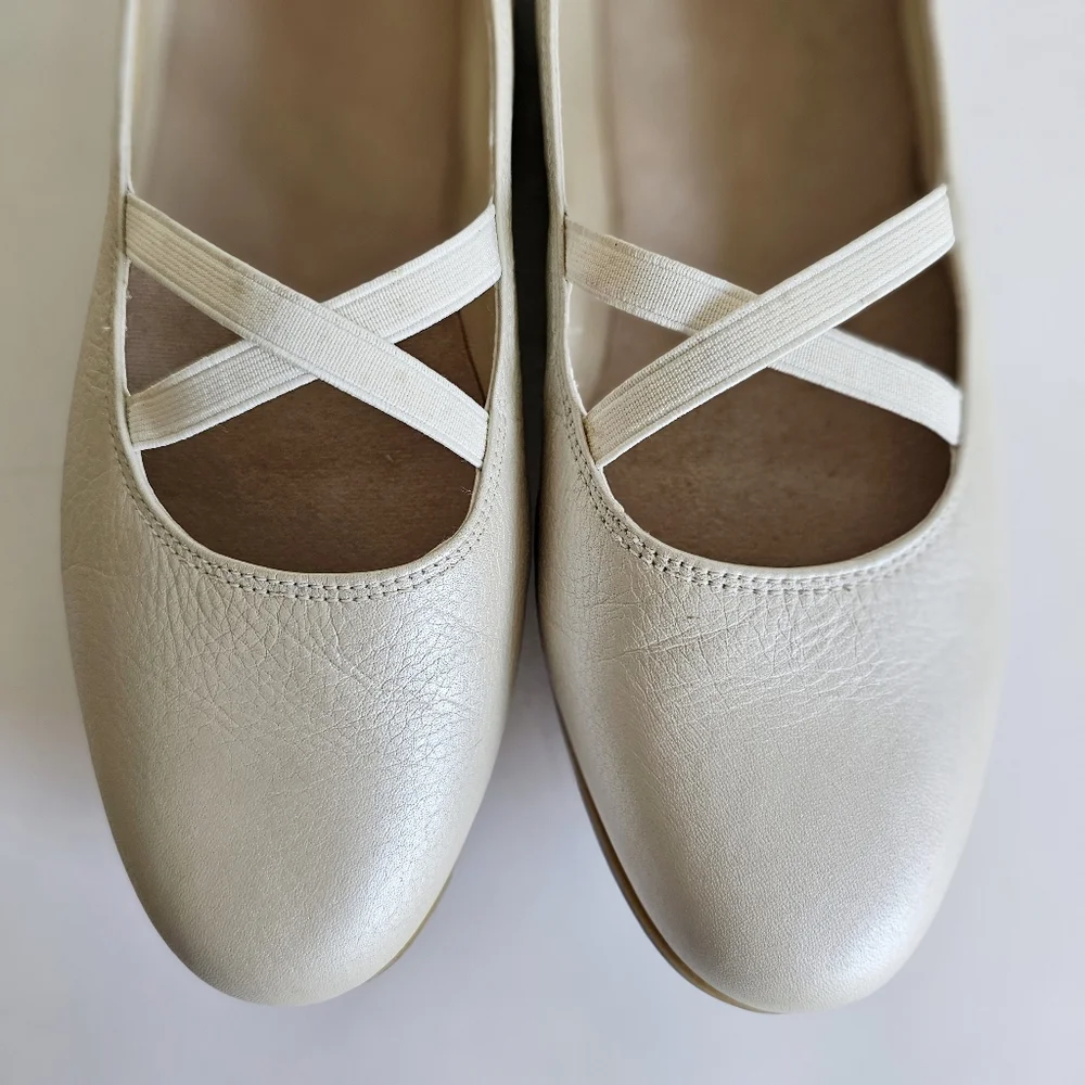 Easy Spirit Move With Me Women's Mary Jane Genuine Leather Comfort Ballet Flats